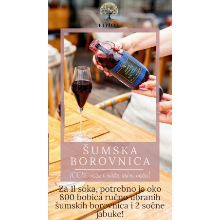 Etno.1 Bluberry juice 100% 1l Organic