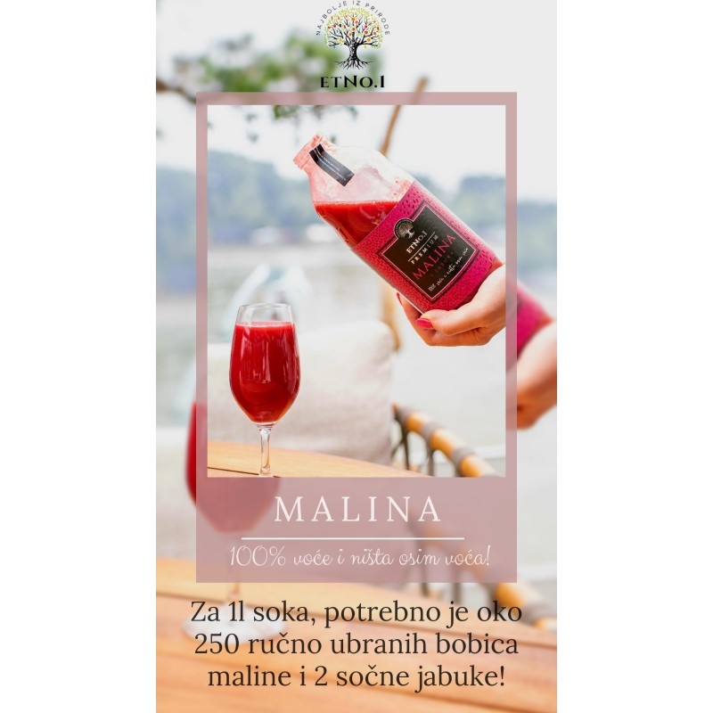 Etno.1 Raspberry  juice 100% 1l Organic