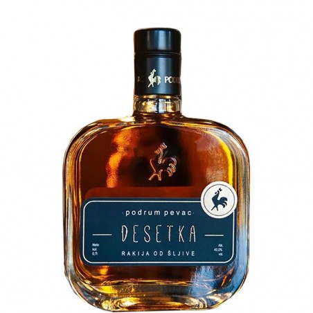 Pevac DESETKA plum brandy 0.7 L 10 y.o