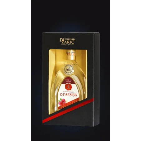 Distillery Zaric Raspberry Brandy Lux with Glasses 700ml | Rakija & Spirits Australia
