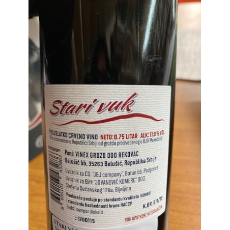 Stari Vuk half sweet  red wine 750ml